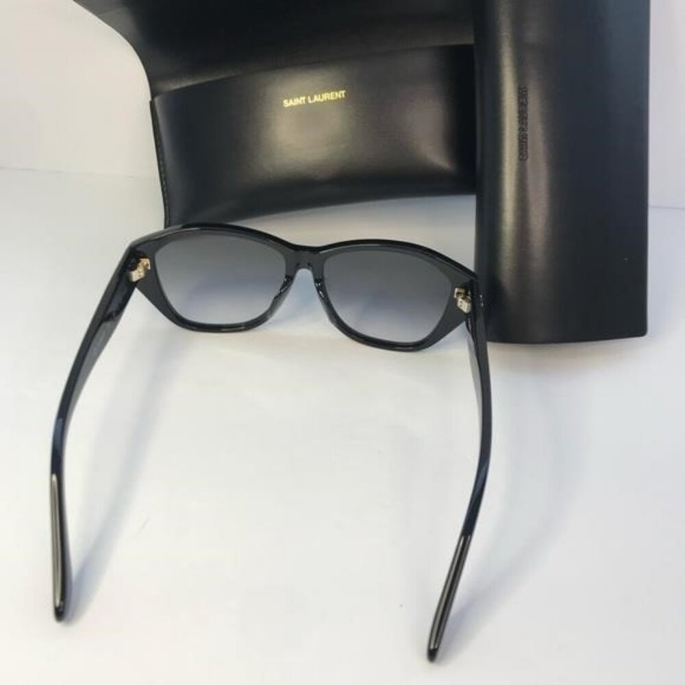 💯 - New Authentic SAINT LAURENT SLM8/F Sunglasses Black - Picture 7 of 13